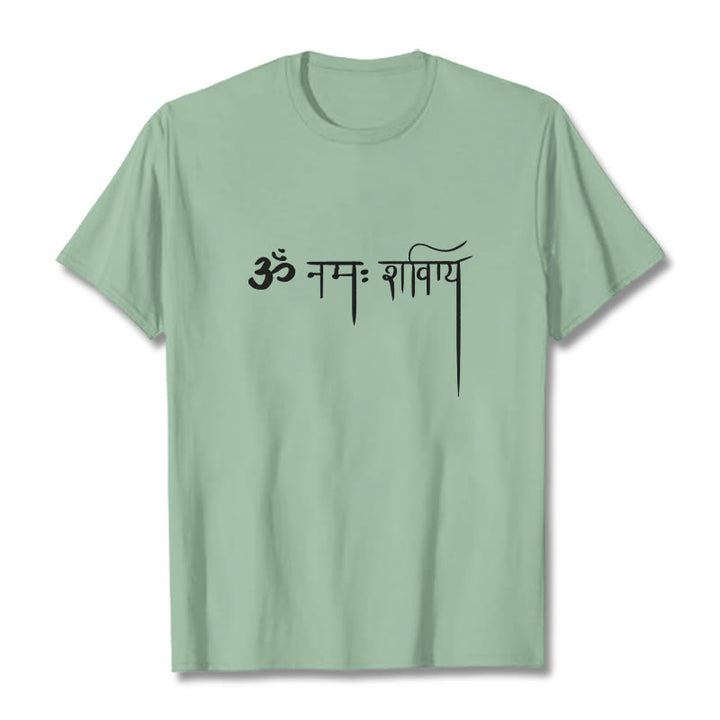 Buddha Stonesサンスクリット ナマ シヴァヤ Tシャツ Tシャツ - 淡い緑色 - 2XL - image 14