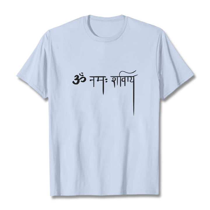 Buddha Stonesサンスクリット ナマ シヴァヤ Tシャツ Tシャツ - ライトシアン - 2XL - image 19