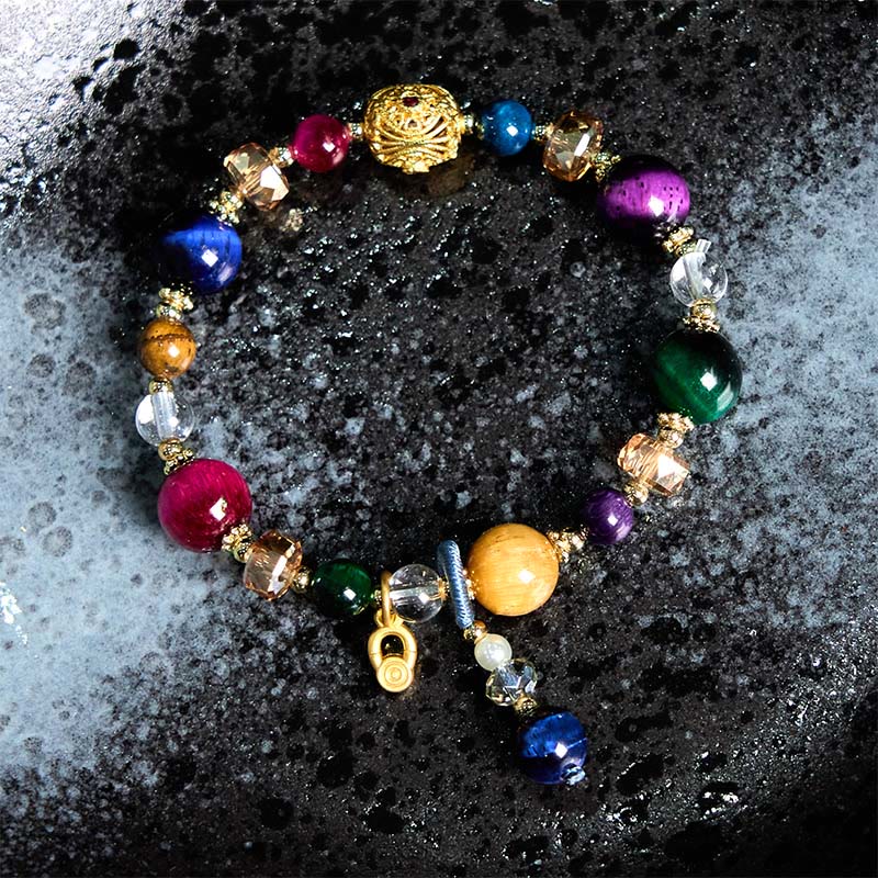 Buddha Stones天然色タイガーアイストーン ウェイトバランスブレスレット