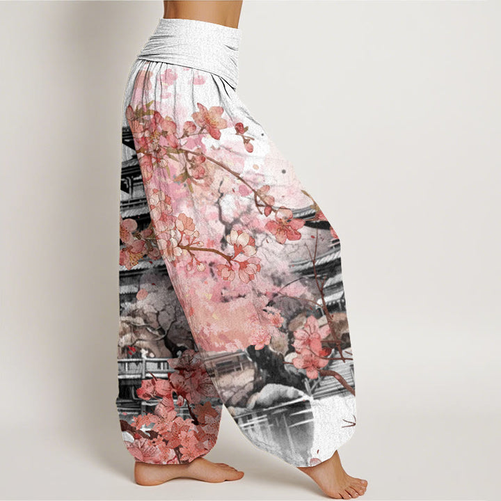 Buddha Stonesパビリオン 桜柄 レディース 伸縮性ウエスト ハーレムパンツ - image 7