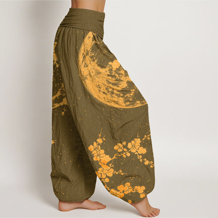 Buddha Stones金梅 満月柄 レディース ウエストゴム ハーレムパンツ - image 7