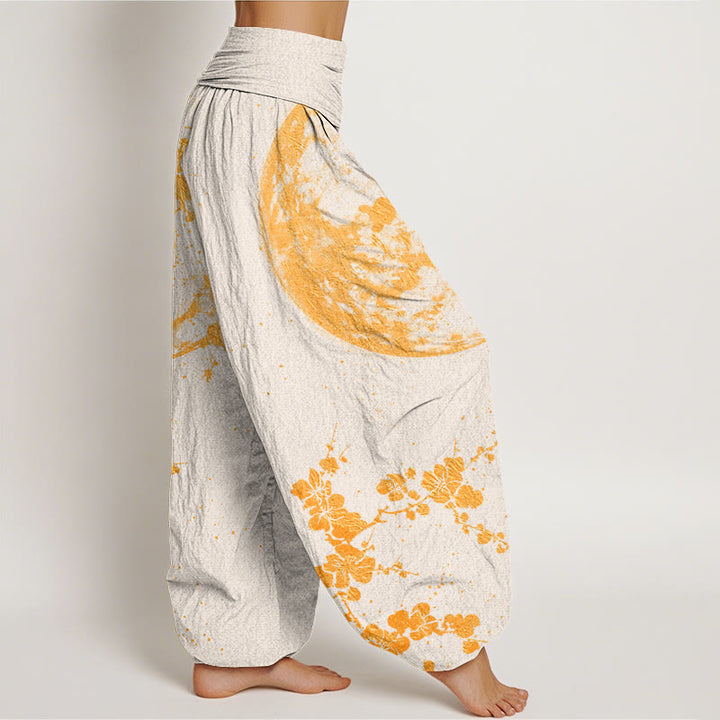 Buddha Stones金梅 満月柄 レディース ウエストゴム ハーレムパンツ - image 10