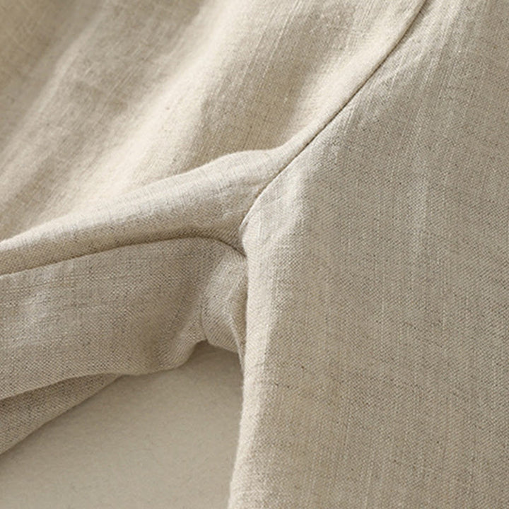 Buddha Stones夏 カジュアル 純色 ドローストリング 9丈 コットンリネン レディース ハーレムパンツ ポケット付き - image 7