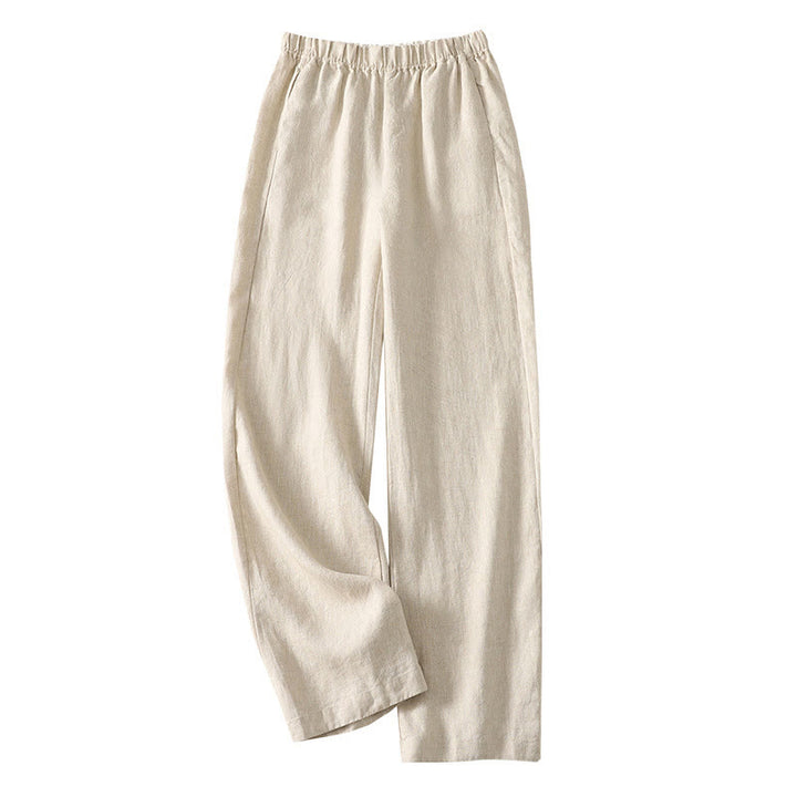Buddha Stonesデイリー 無地 シンプルデザイン コットンリネン レディース パンツ ポケット付き - image 6