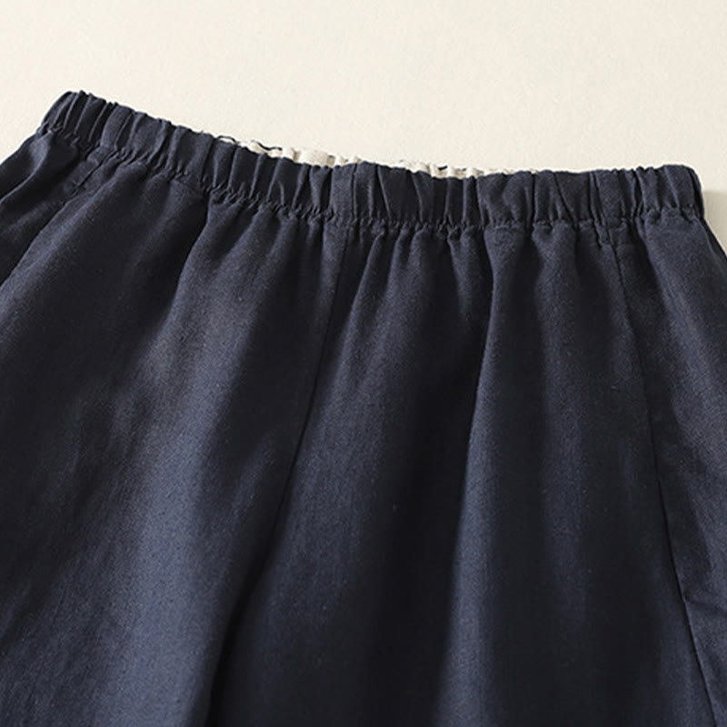 Buddha Stonesデイリー 無地 シンプルデザイン コットンリネン レディース パンツ ポケット付き - image 16