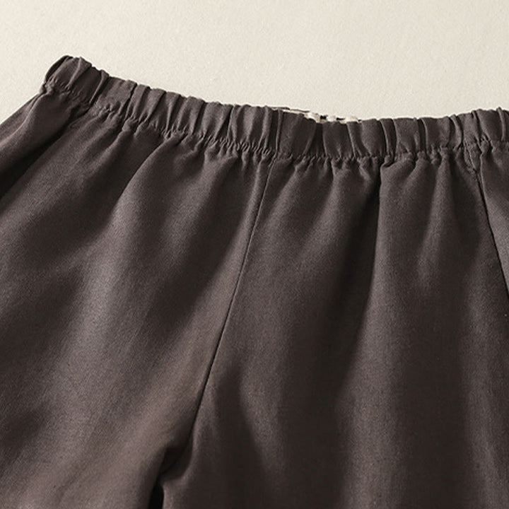 Buddha Stonesデイリー 無地 シンプルデザイン コットンリネン レディース パンツ ポケット付き - image 12