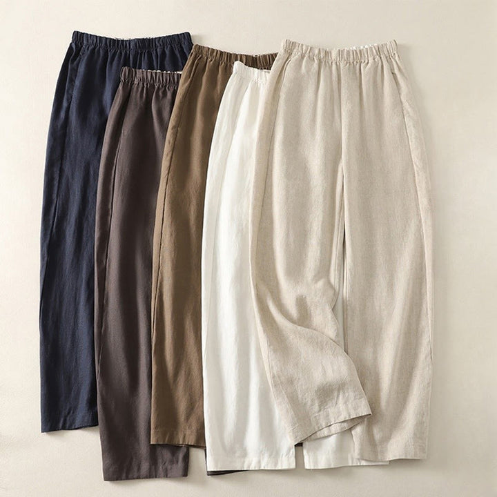 Buddha Stonesデイリー 無地 シンプルデザイン コットンリネン レディース パンツ ポケット付き - image 20