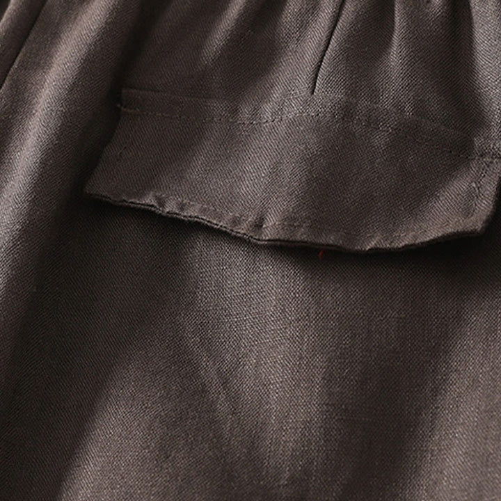 Buddha Stonesデイリー 無地 シンプルデザイン コットンリネン レディース パンツ ポケット付き - image 13