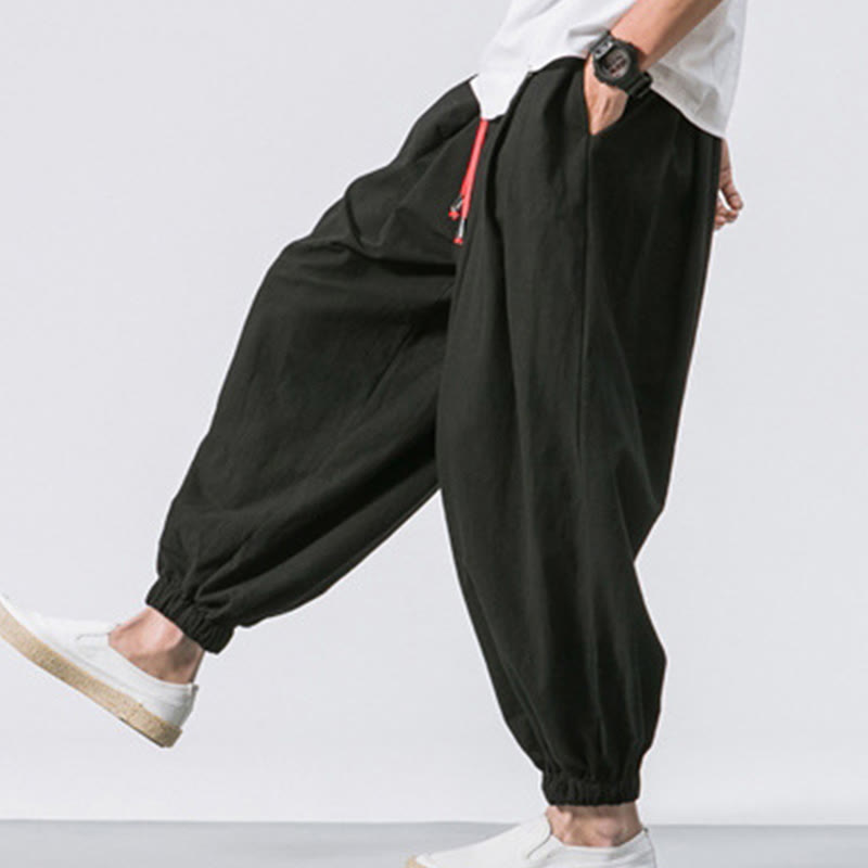 Buddha Stonesカジュアル スポーツ メンズ 無地 コットン ドローストリング パンツ ポケット付き - image 10