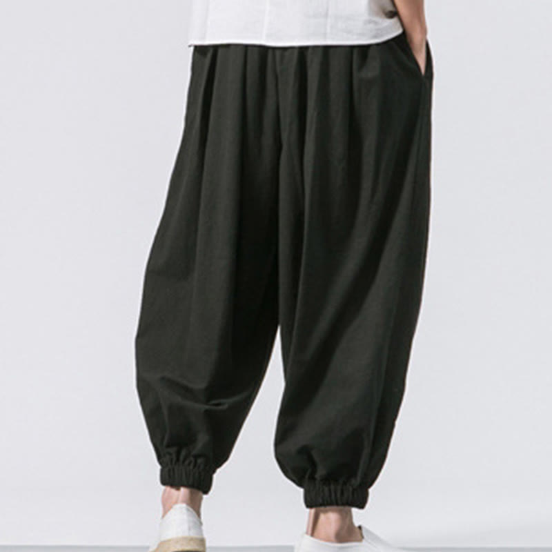 Buddha Stonesカジュアル スポーツ メンズ 無地 コットン ドローストリング パンツ ポケット付き - image 8