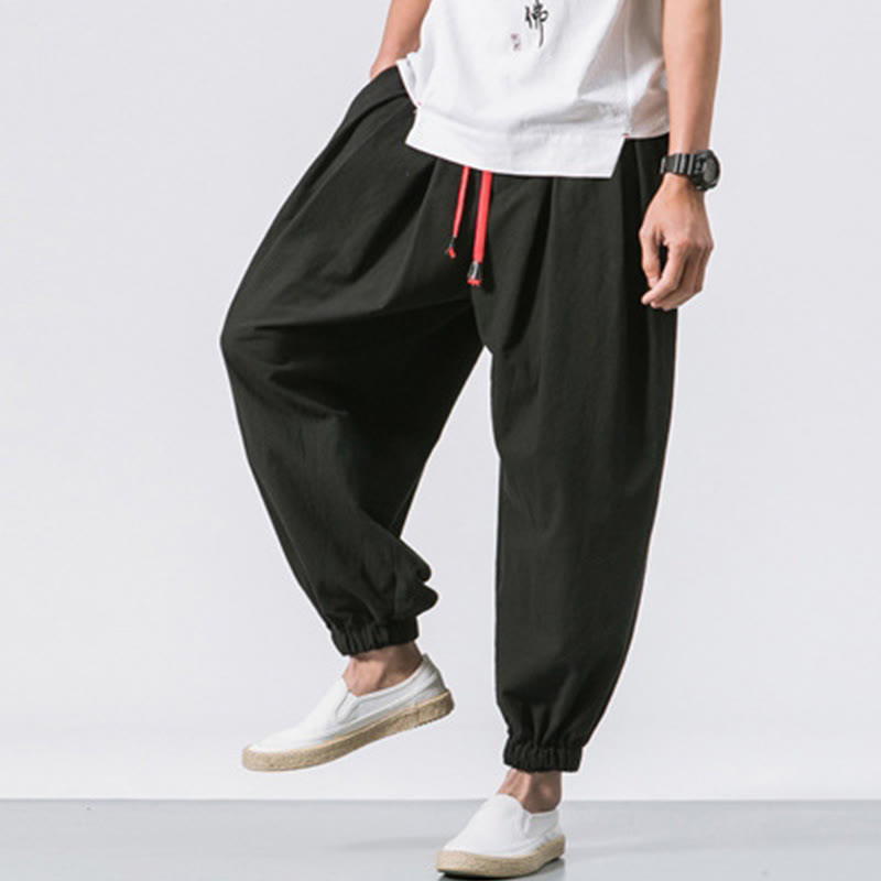 Buddha Stonesカジュアル スポーツ メンズ 無地 コットン ドローストリング パンツ ポケット付き - image 10