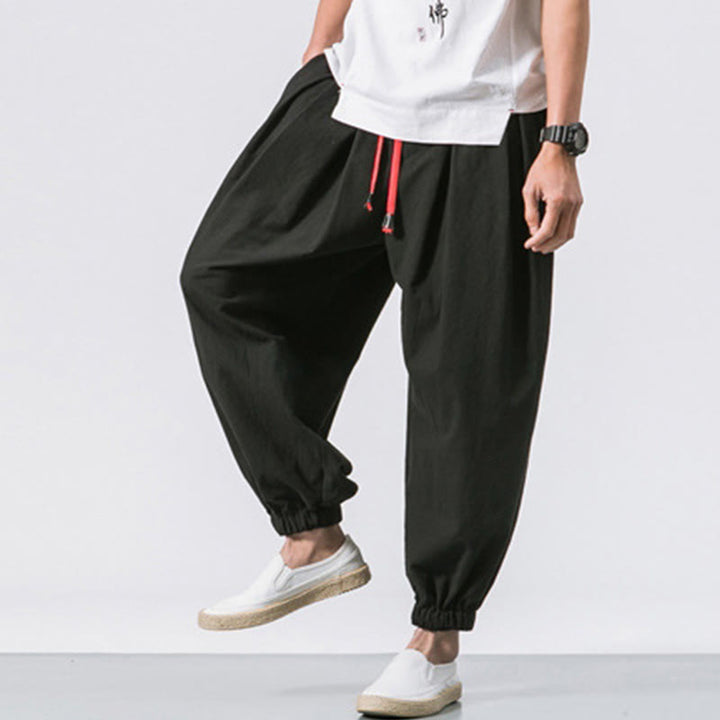 Buddha Stonesカジュアル スポーツ メンズ 無地 コットン ドローストリング パンツ ポケット付き - image 10