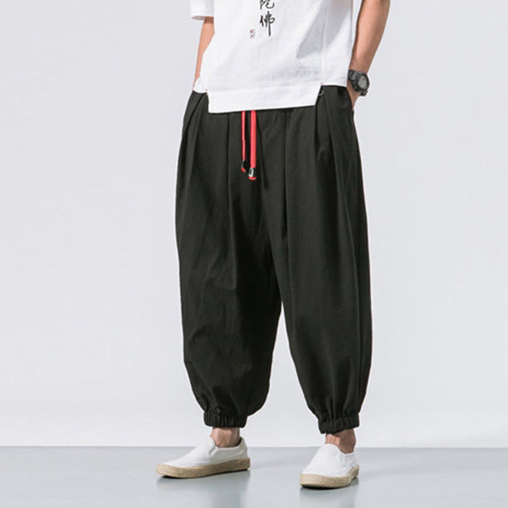 Buddha Stonesカジュアル スポーツ メンズ 無地 コットン ドローストリング パンツ ポケット付き - image 5