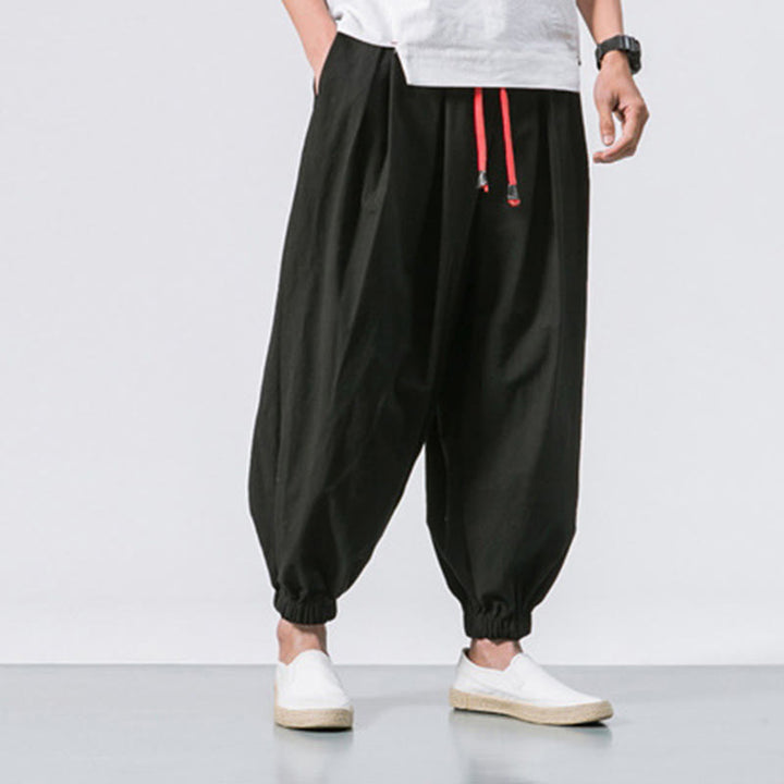 Buddha Stonesカジュアル スポーツ メンズ 無地 コットン ドローストリング パンツ ポケット付き - image 6