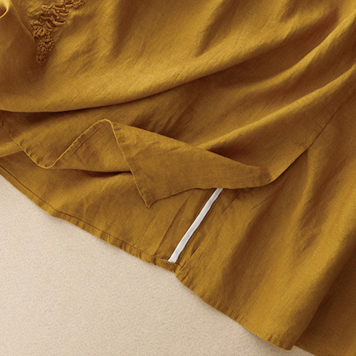 Buddha Stonesヴィンテージ 無地 刺繍 ドローストリング レディース スカート ポケット付き - image 25