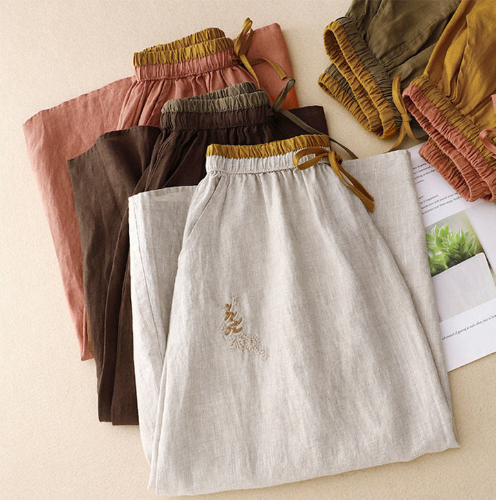 Buddha Stonesヴィンテージ 無地 刺繍 ドローストリング レディース スカート ポケット付き - image 28