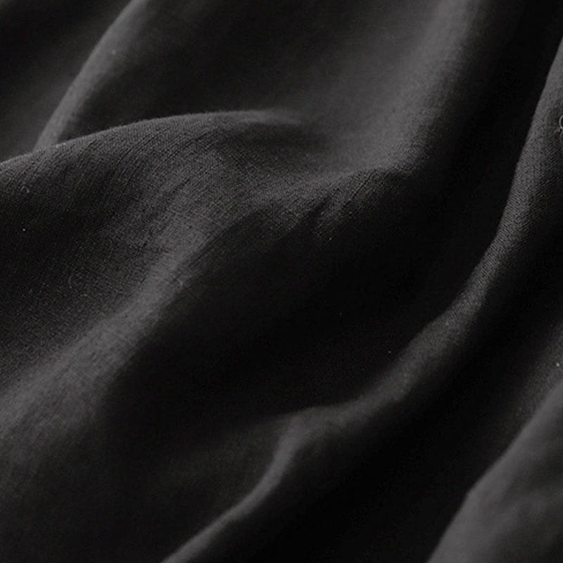 Buddha Stonesヴィンテージ カジュアル 無地 サイドスリット 伸縮性ウエスト コットンリネン レディース スカート ポケット付き - image 13