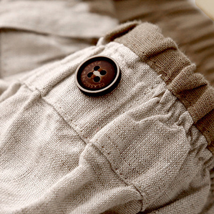 Buddha Stonesヴィンテージ カジュアル 無地 サイドスリット 伸縮性ウエスト コットンリネン レディース スカート ポケット付き - image 4