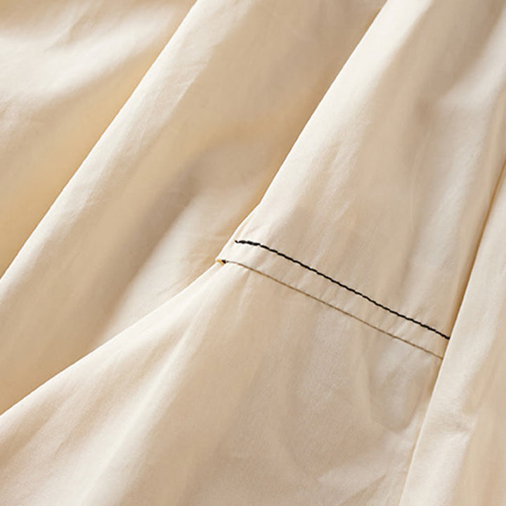 Buddha Stones夏 カジュアル 不規則デザイン レディース コットンスカート ポケット付き - image 3