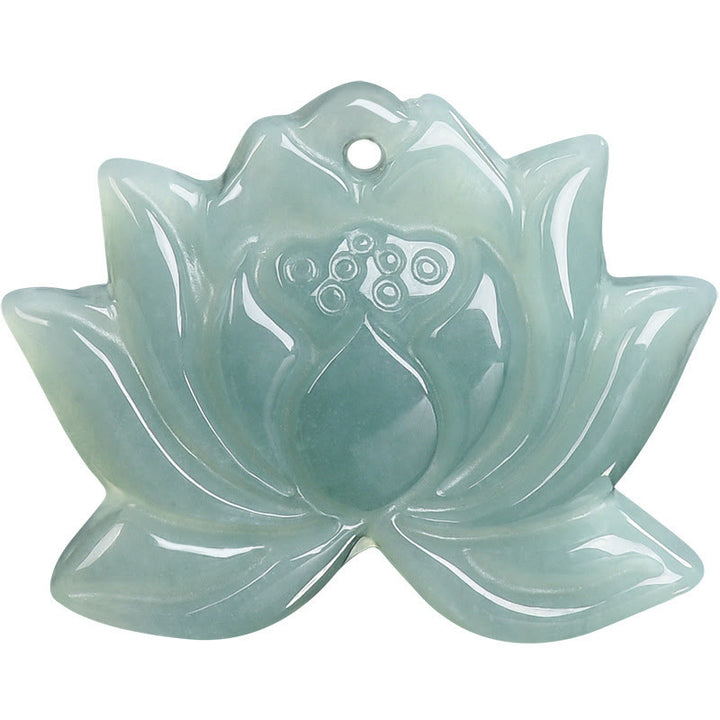 Buddha Stones蓮の花模様 彫刻 翡翠 繁栄 ネックレス ペンダント - image 12