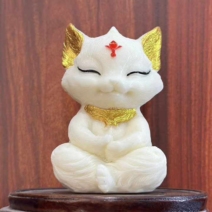 Buddha Stones九尾の狐 彫刻 象牙 フルーツ 祝福 室内装飾 - image 8