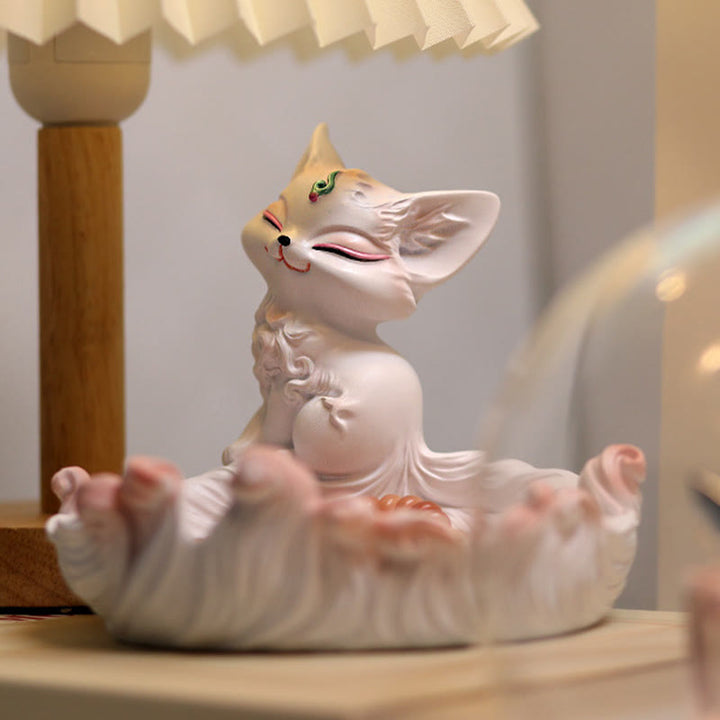 Buddha Stones九尾の狐 幸運 樹脂 収納 装飾品 ホームデコレーション - image 7