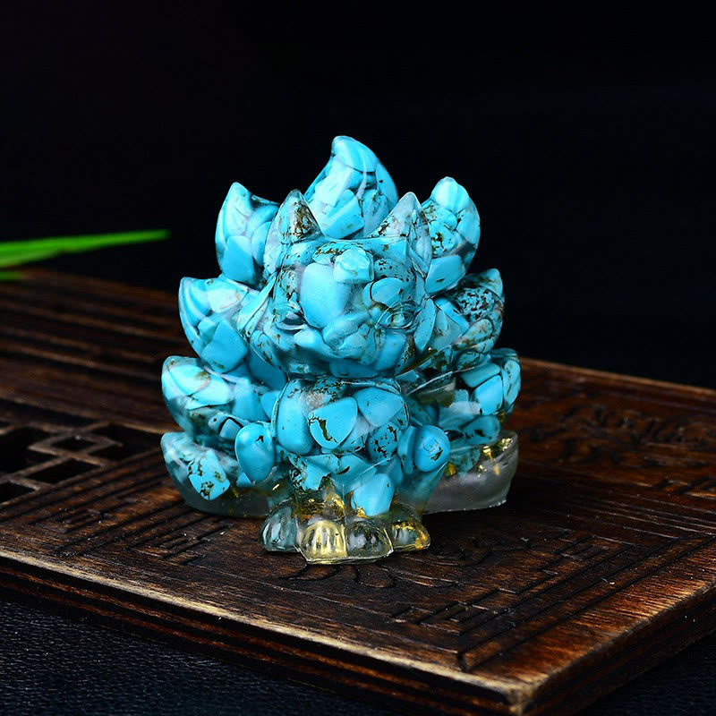 Buddha Stones天然石各種 クリスタル ストロベリークォーツ アメジスト 九尾の狐 守護 家の装飾