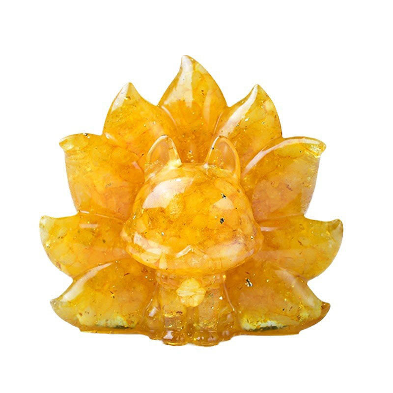 Buddha Stones小型 各種石 ピンククリスタル シトリン アメジスト 九尾の狐 温もりのある室内装飾 - image 5