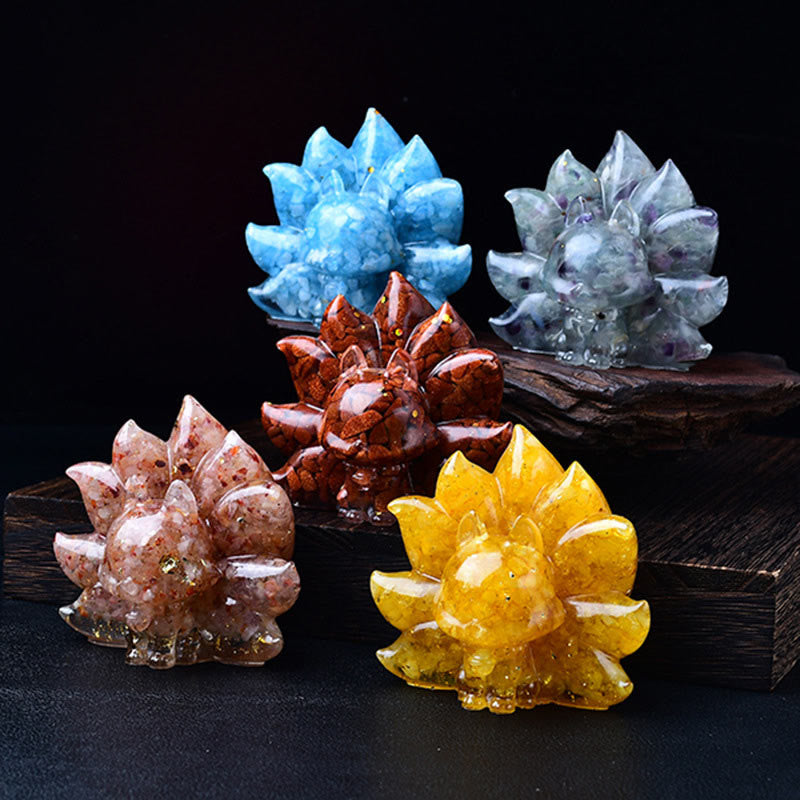Buddha Stones小型 各種石 ピンククリスタル シトリン アメジスト 九尾の狐 温もりのある室内装飾 - image 30