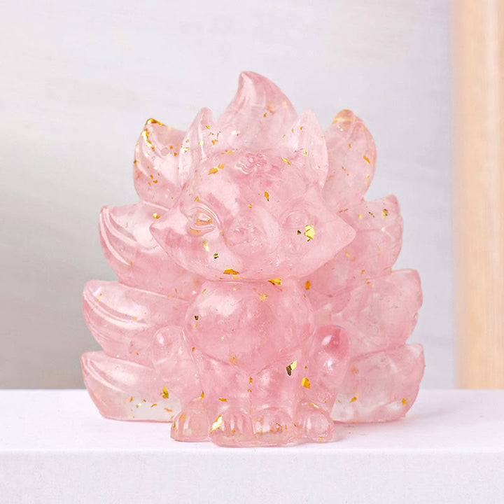 Buddha Stones小型 各種石 ストロベリークォーツ アメジスト グリーンアベンチュリン 九尾の狐 癒し 室内装飾
