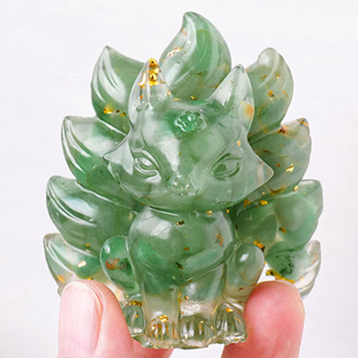 Buddha Stones小型 各種石 ストロベリークォーツ アメジスト グリーンアベンチュリン 九尾の狐 癒し 室内装飾