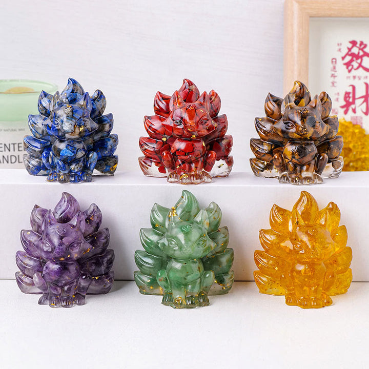 Buddha Stones小型 各種石 ストロベリークォーツ アメジスト グリーンアベンチュリン 九尾の狐 癒し 室内装飾