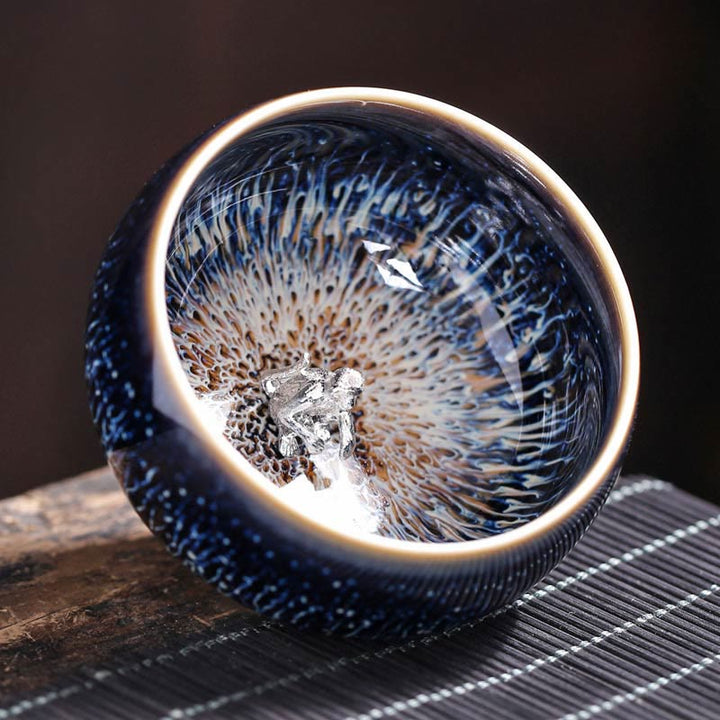 Buddha Stones手作り 中国 建禅 鯉 蓮 龍 鳳凰 12干支 陶器 ティーカップ カンフー ティーカップ 70ml