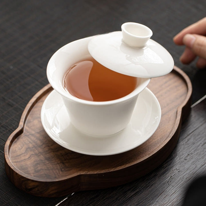 Buddha Stonesタンカ龍仏陀敦煌陶器蓋湾三彩カンフーティーカップ＆ソーサー蓋付きギフトボックス180ml
