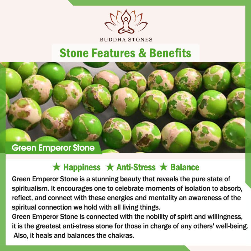 Buddha Stones天然エンペラーストーン 幾何学模様 クリスタル アンチストレスイヤリング