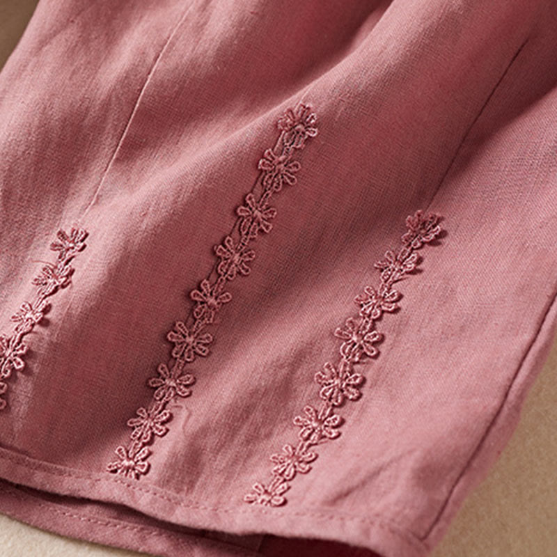 Buddha Stonesサマー スモールフラワー刺繍 ハーレムパンツ ポケット付き - image 16