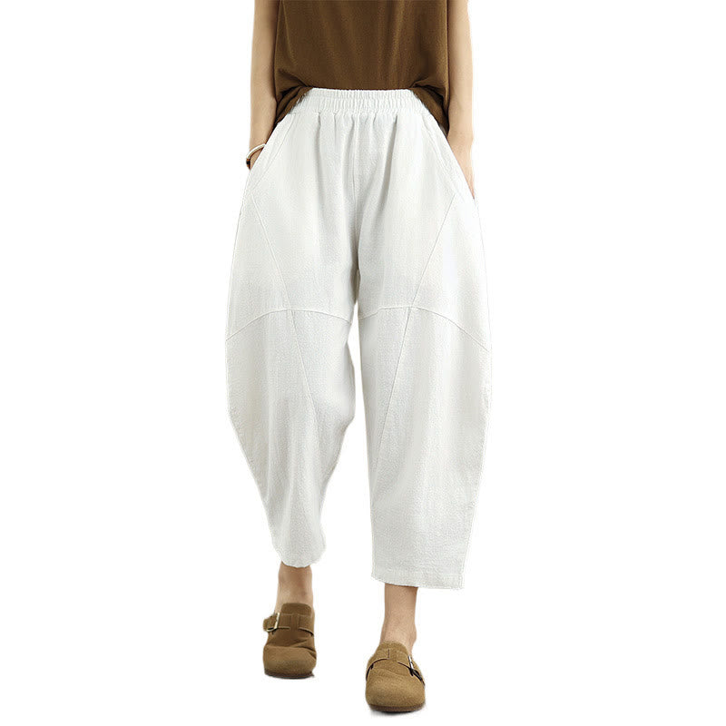 Buddha Stonesスプリング 7-8丈 無地 レディース ハーレムパンツ ポケット付き - image 27