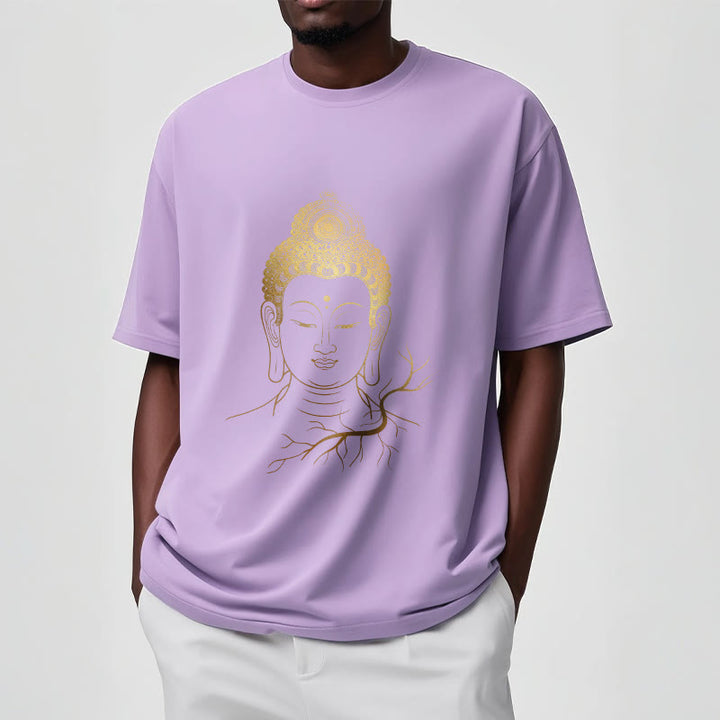 Buddha Stones黄金瞑想 仏陀の頭 Tシャツ - image 17
