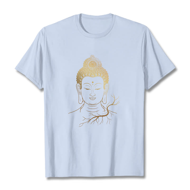Buddha Stones黄金瞑想 仏陀の頭 Tシャツ - ライトシアン - 2XL - image 19