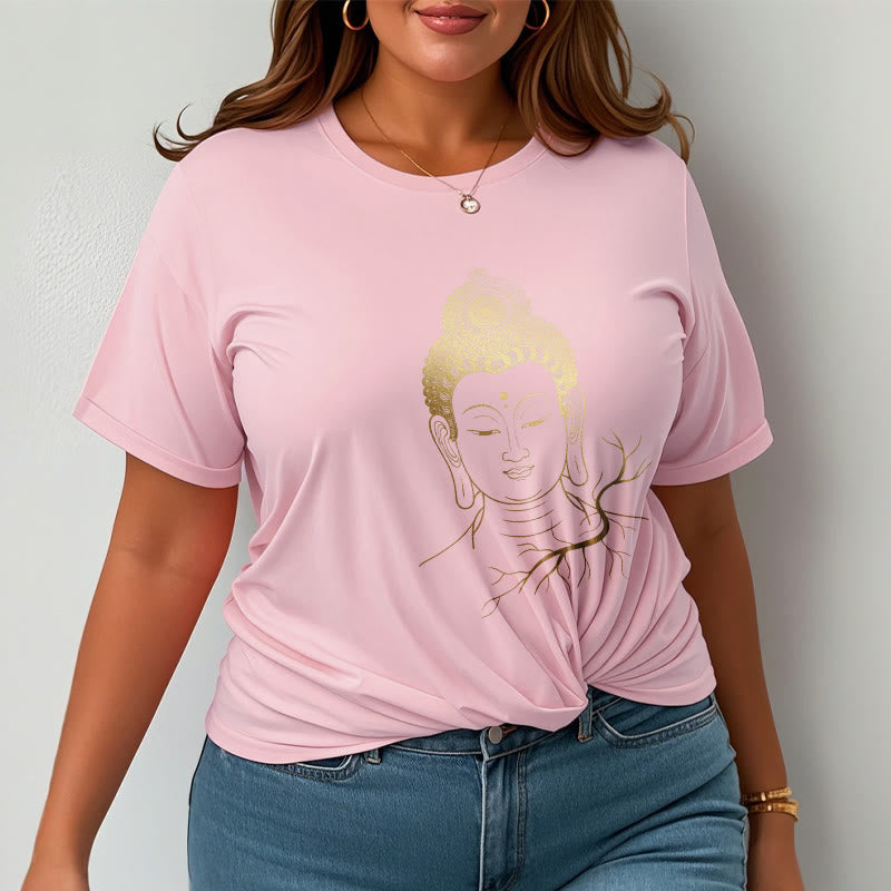 Buddha Stones黄金瞑想 仏陀の頭 Tシャツ - image 14