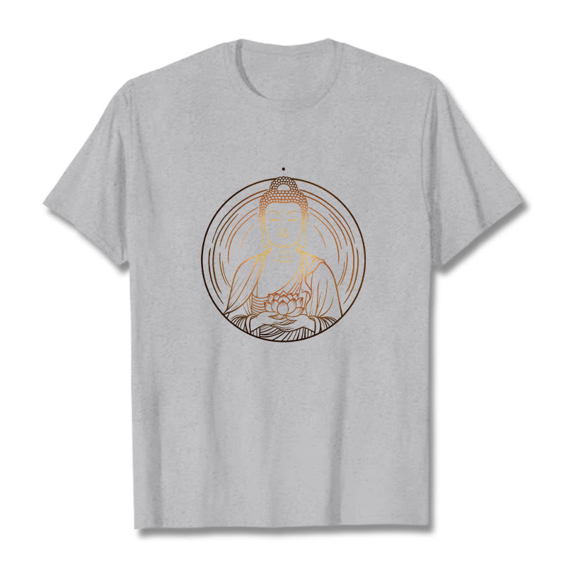 Buddha Stones蓮の花を持つ黄金の仏像 Tシャツ - ライトグレー - 2XL - image 20