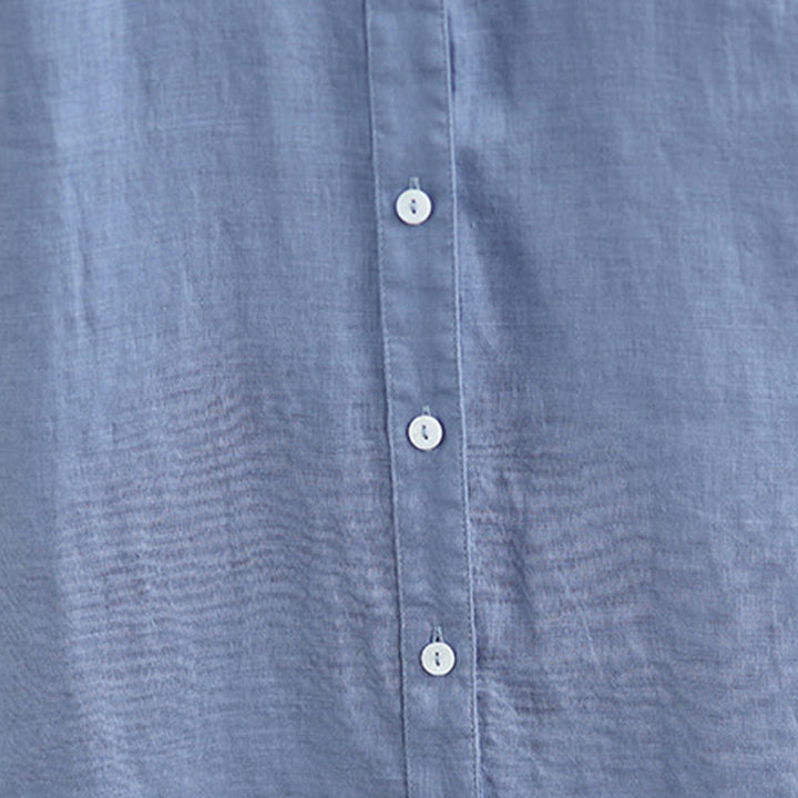 Buddha Stonesプレーン シングルブレスト プリーツデザイン ノースリーブ コットンリネン ミディドレス - image 27