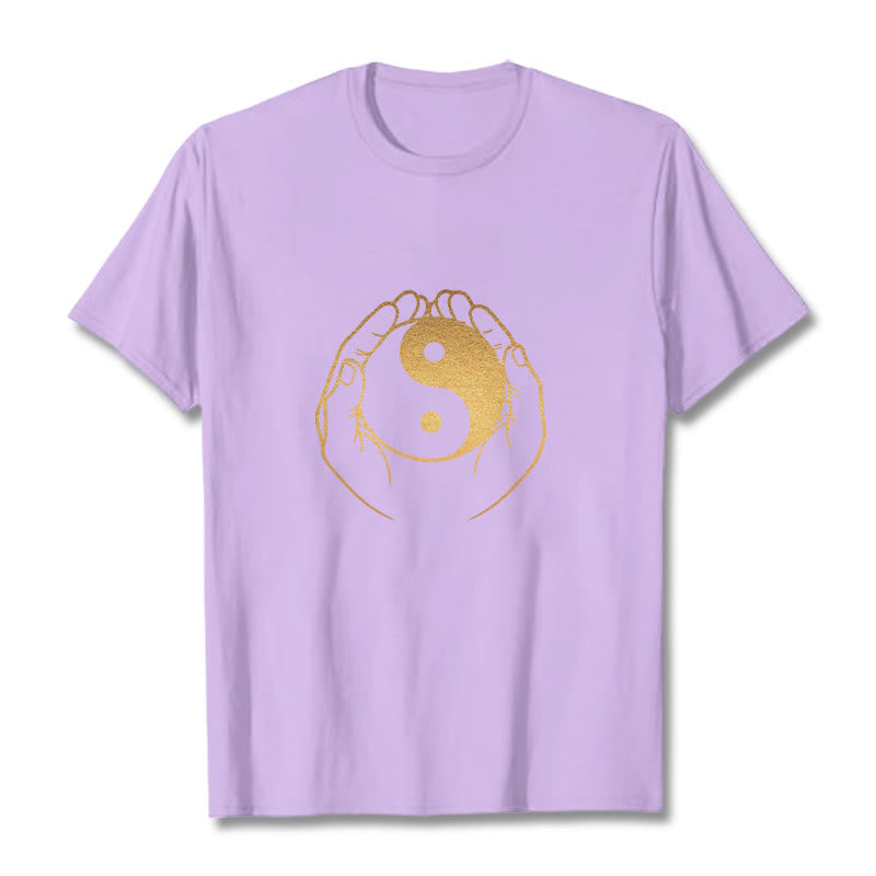 黄金の陰陽を握るBuddha Stonesの手Tシャツ - 梅 - 2XL - image 18