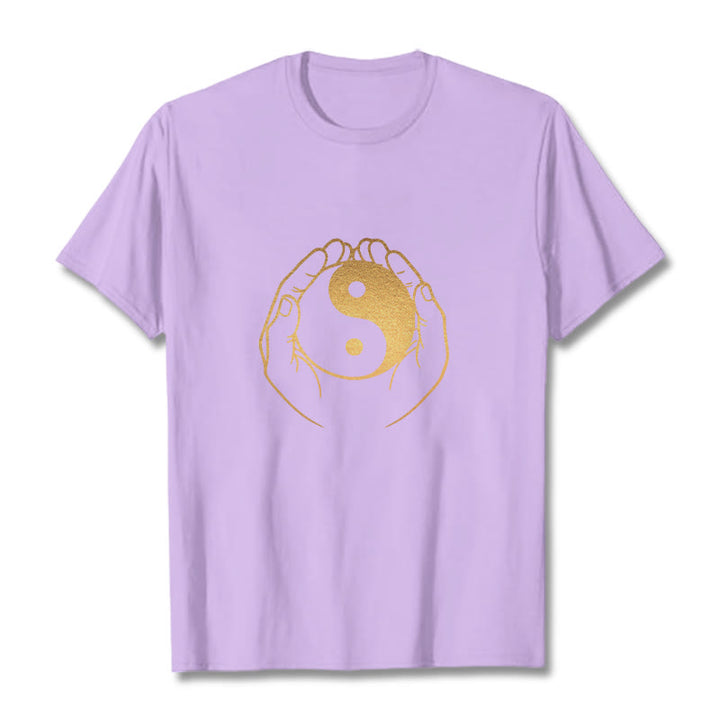 黄金の陰陽を握るBuddha Stonesの手Tシャツ - 梅 - 2XL - image 18
