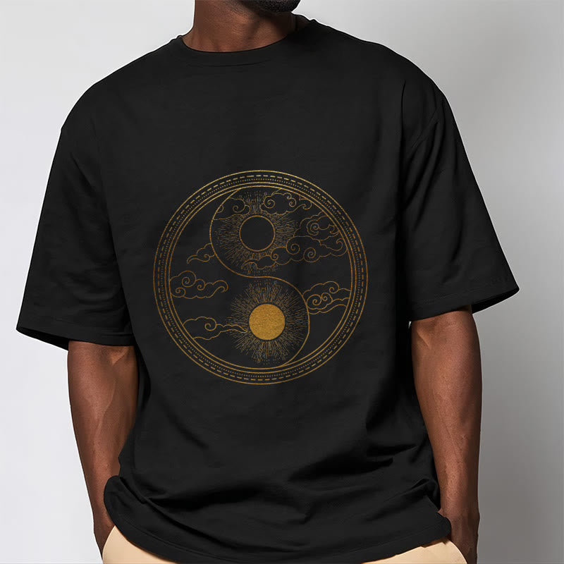 Buddha Stones陰陽 太陽 吉兆 雲 Tシャツ - image 2