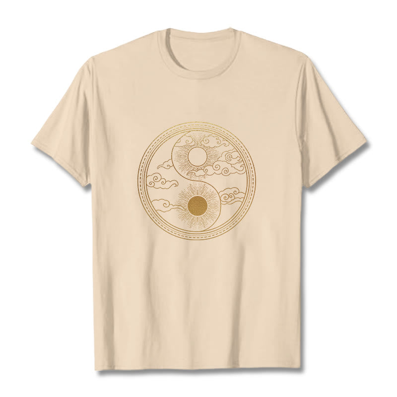 Buddha Stones陰陽 太陽 吉兆 雲 Tシャツ - ビスク - 2XL - image 13