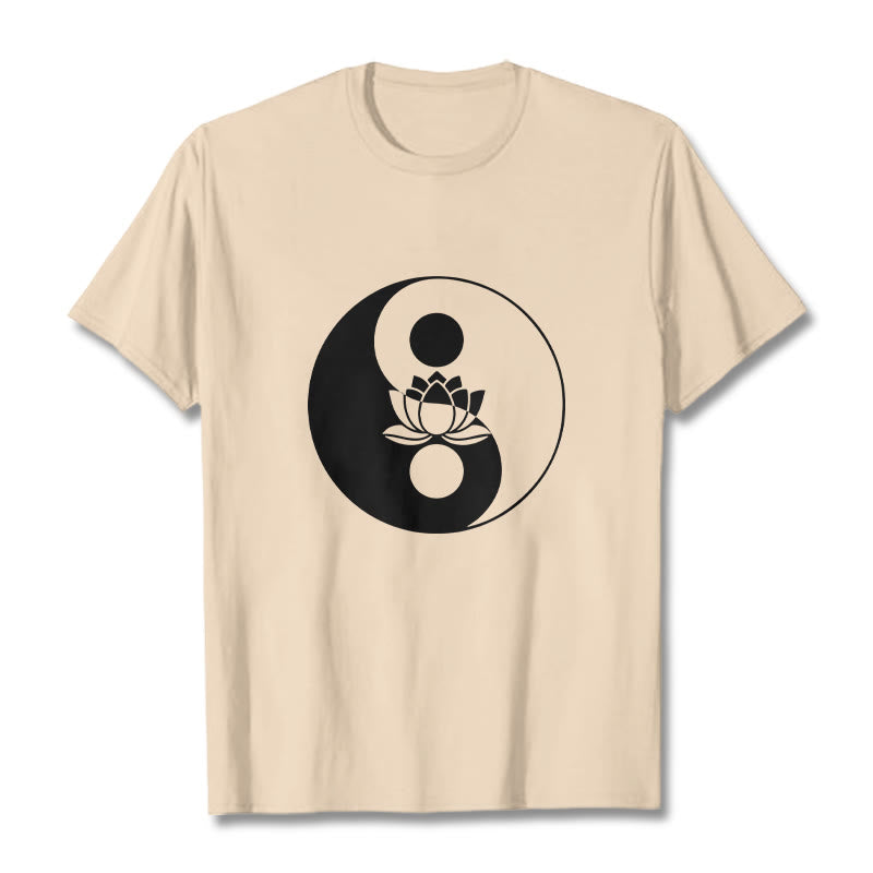 Buddha Stones陰陽蓮の花Tシャツ - ビスク - 2XL - image 8