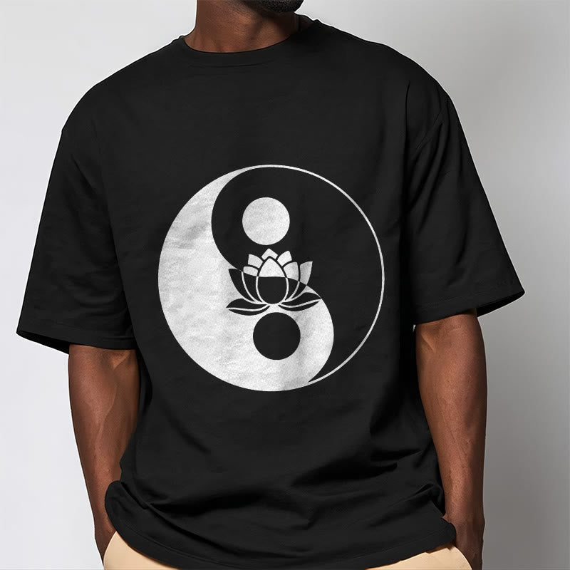 Buddha Stones陰陽蓮の花Tシャツ - image 5