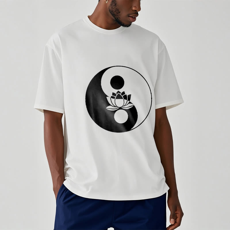 Buddha Stones陰陽蓮の花Tシャツ - image 1