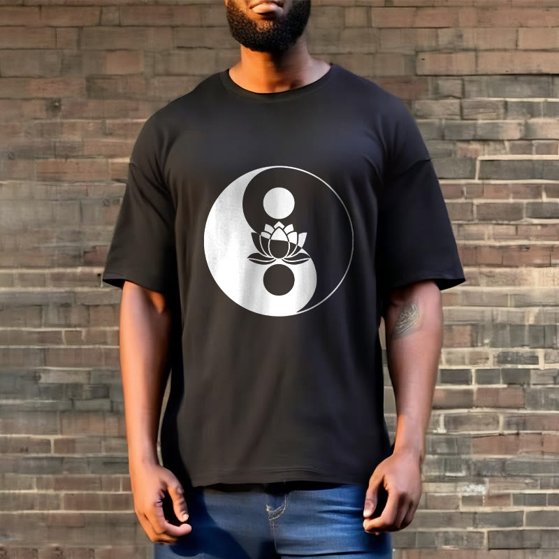 Buddha Stones陰陽蓮の花Tシャツ - image 7